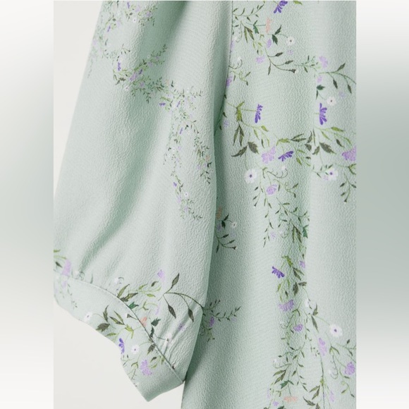 H&M Green Floral Dress Size 10 - Picture 2 of 7
